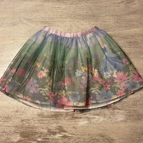 EUC Disney Floral Cinderella Skirt Skort